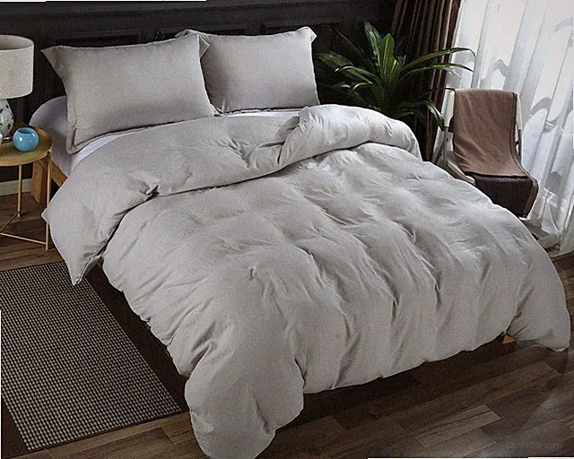 10 King Size Light Grey Microfiber Sets: 1 Duvet Cover 2 Pillow Shams/Set