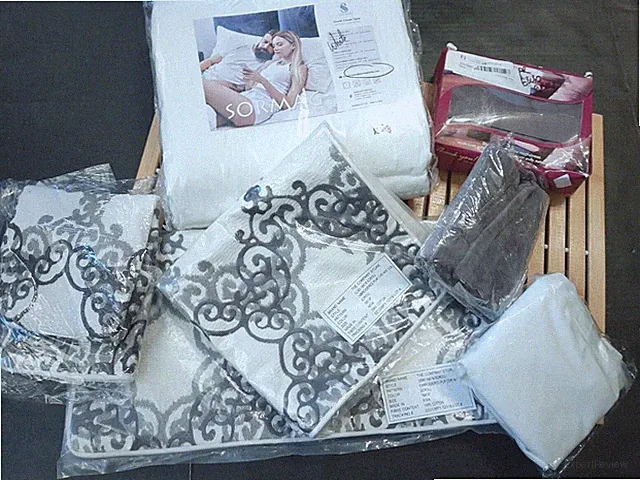 10 Pc Modern King Gray & White COTTON DUVET COVER SET Euro Shams Pillow Covers