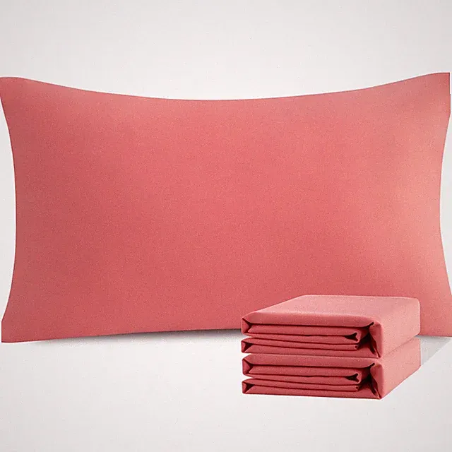 2 Piece King Pillowcase Set, Ultra Soft, Wrinkle Free, Coral Pink