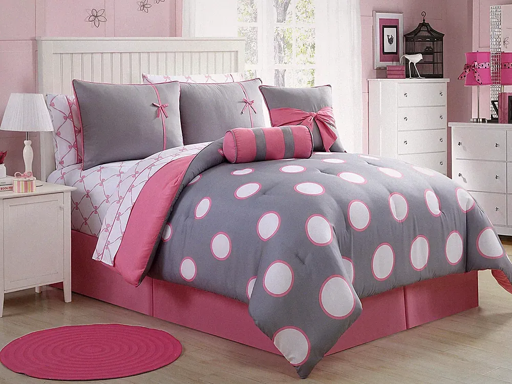 Full Bed in a Bag, 10-Piece Bedding Set with Matching Sheets & Bedskirt, Id...