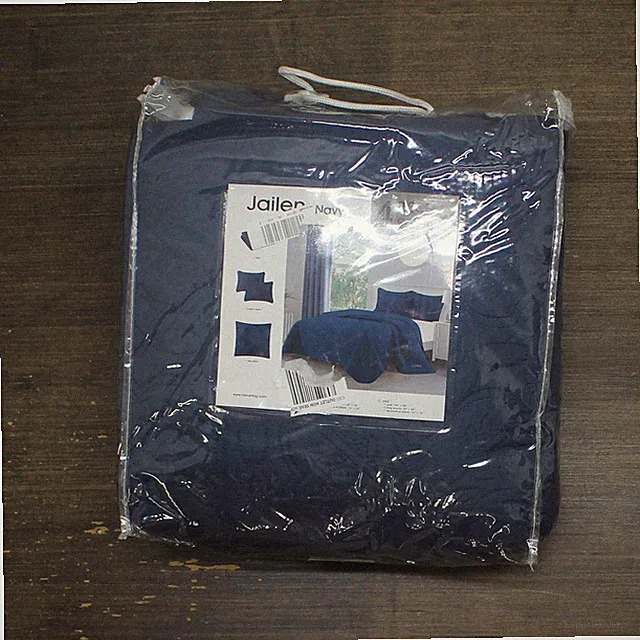 Nanshing Jailen 4-Piece Quilt Set with Pillow Navy Blue Queen