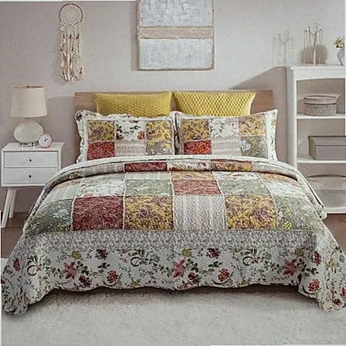 Oversized King Bedspread Oversize King (120 x 118 inch) Patchwork Rustic