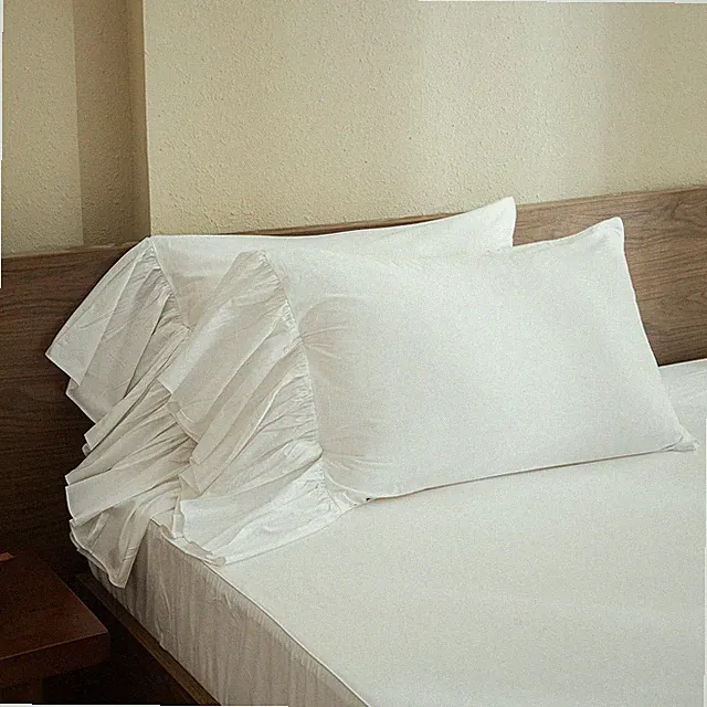 Queen's House White Pillowcases Queen Size Set of 2-Style G